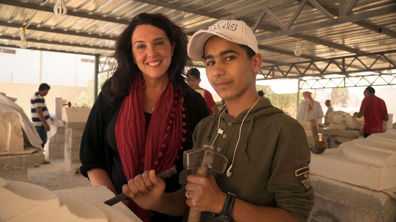 Cultural Protection Fund: Bettany Hughes meets Syrian refugees becoming conservators of the future