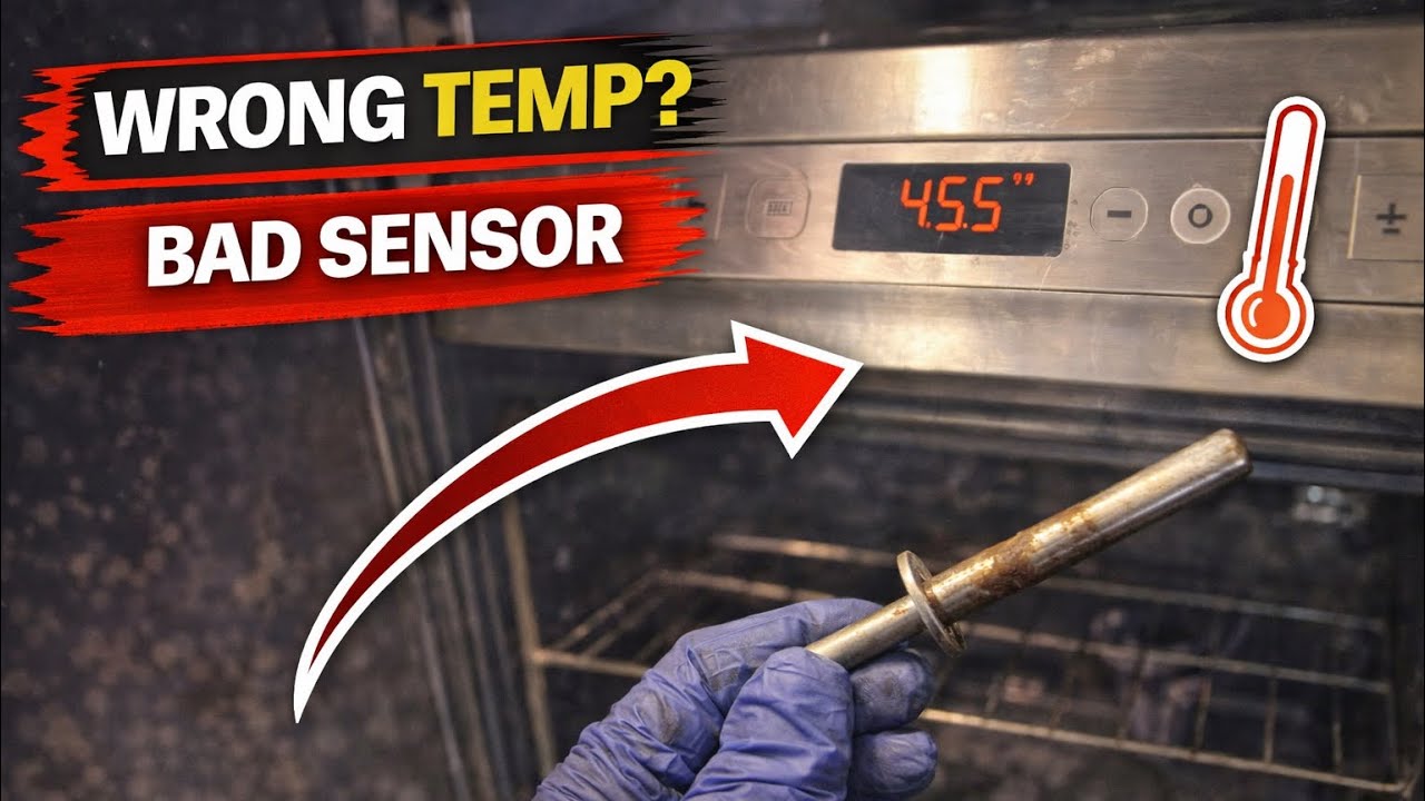 Frigidaire stove temperature sensor replacement quick tutorial #stoverepair #appliancerepair 