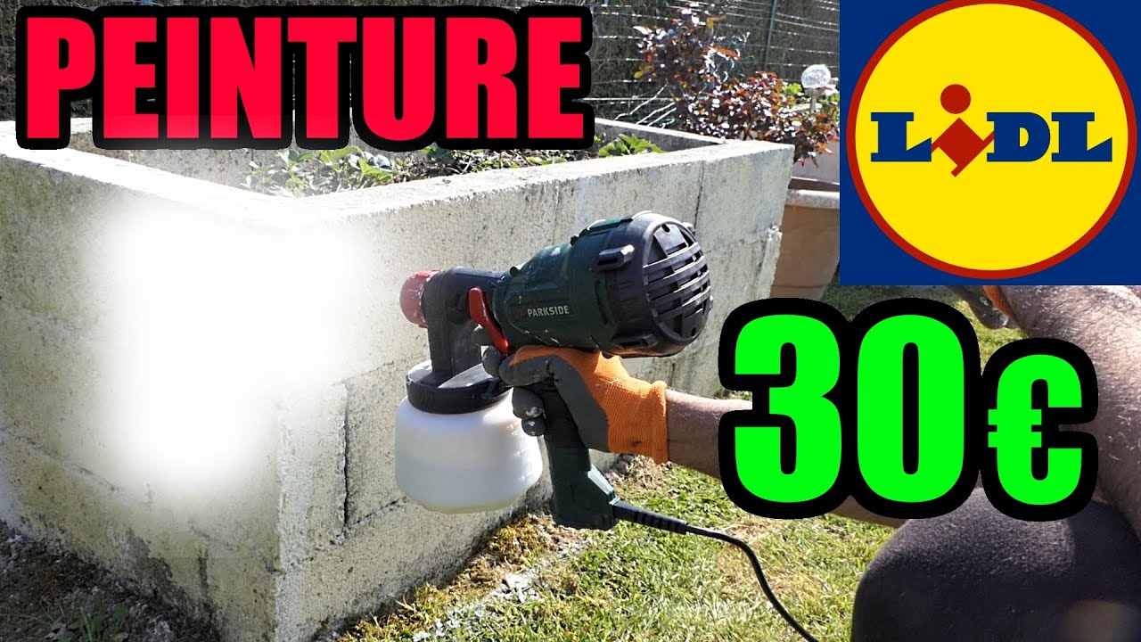 Pistolet à peinture LIDL PARKSIDE PFS 400 A1 basse pression lasure Paint Sprayer Farbsprühsystem
