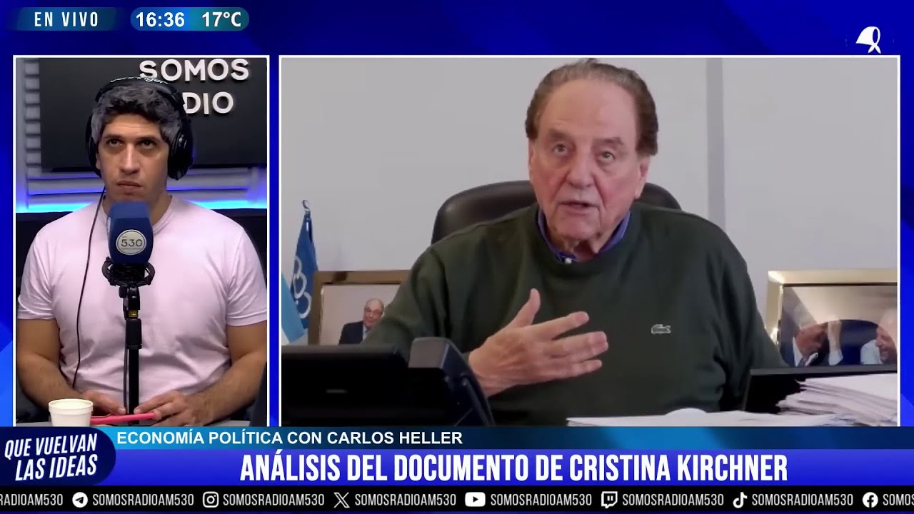 Documento de Cristina Fernández de Kirchner - Carlos Heller en AM530 con Pablo Caruso - 31-10-2025