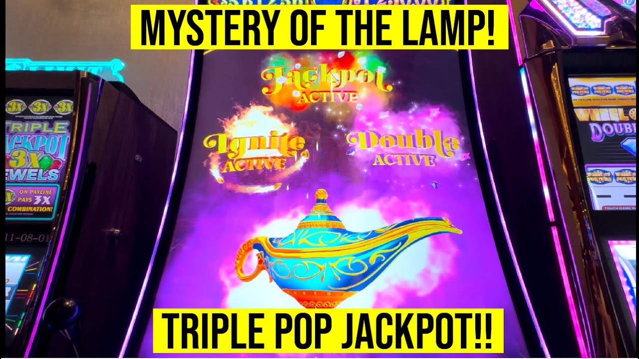 MYSTERY OF THE LAMP SLOT JACKPOT! POPPED ALL 3 TWICE!