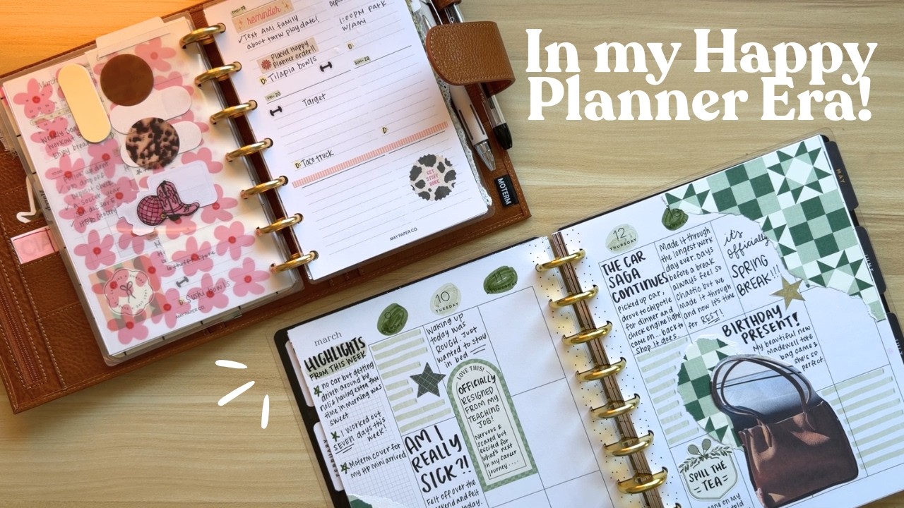 Уютные дневники за рабочим столом // В моей эре Happy Planner ✨HP Mini & Classic