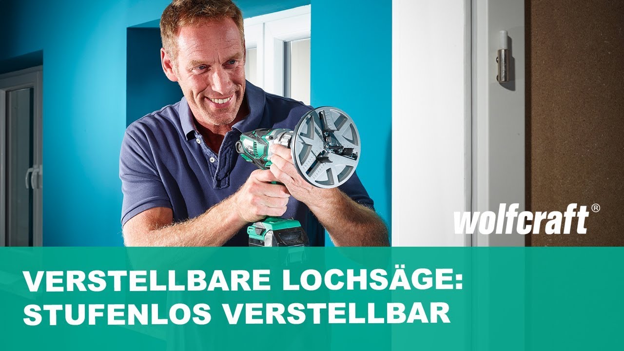 Verstellbare Lochs&auml;ge AH - Stufenlos verstellbar in 3 Schritten | wolfcraft