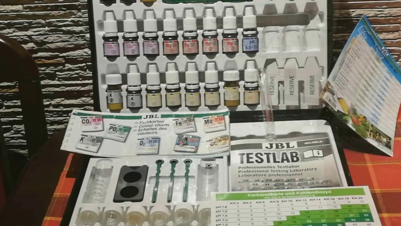 31 Akwarium 450L Walizka do test&oacute;w JBL 1KH,,2 PH,3,,NO3,,4 SIO,,5 PO4,,6 Fe,,7 K,,8.Mg,,9.CO₂