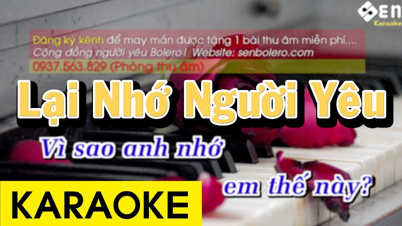Lại Nhớ Người Yêu - Karaoke Beat Chuẩn