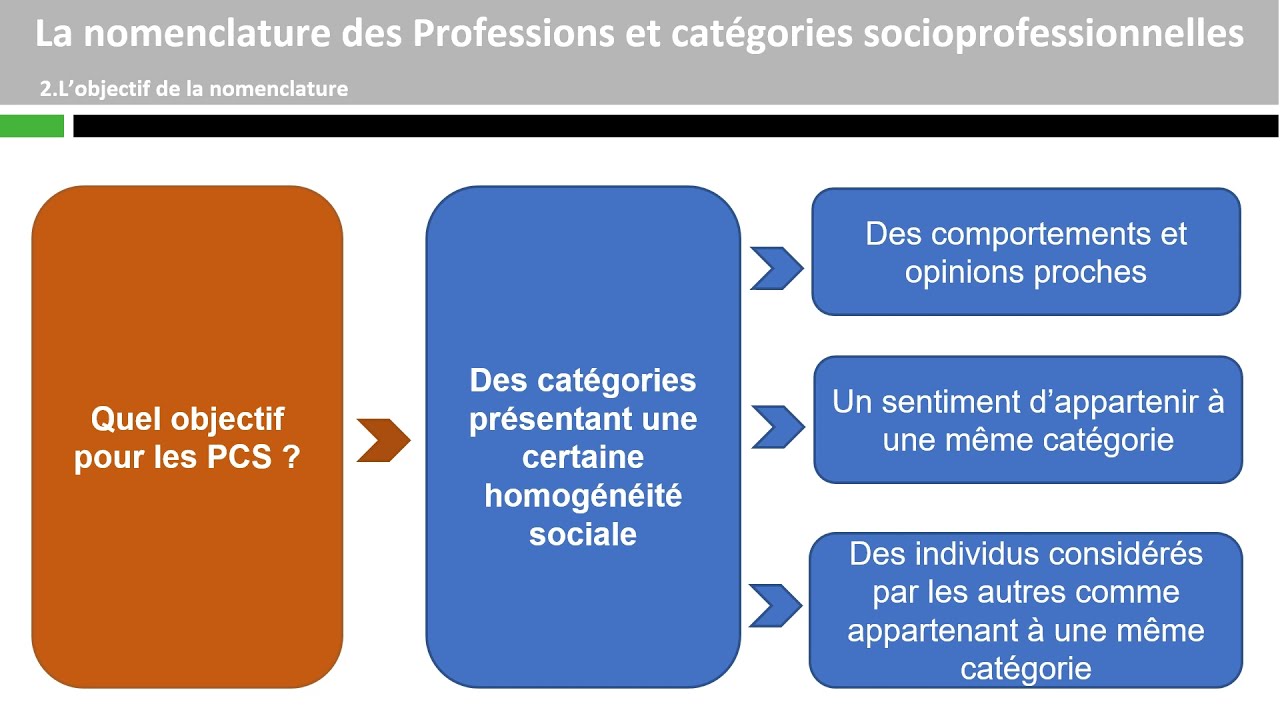 La nomenclature des Professions et Cat&eacute;gories Socioprofessionnelles (PCS)