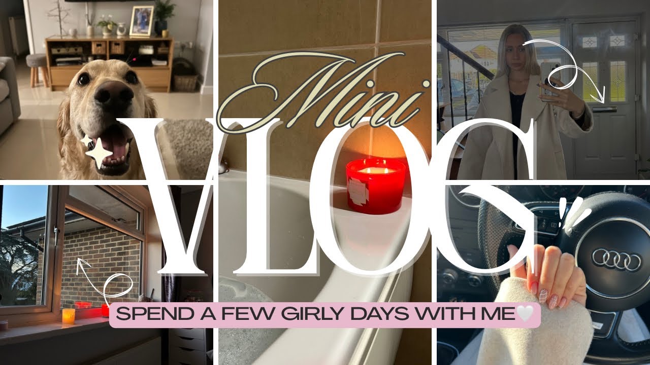 spend a couple of girly days with me!! nails, walks, hauls🛍️☁️🫧🤍💅🏻