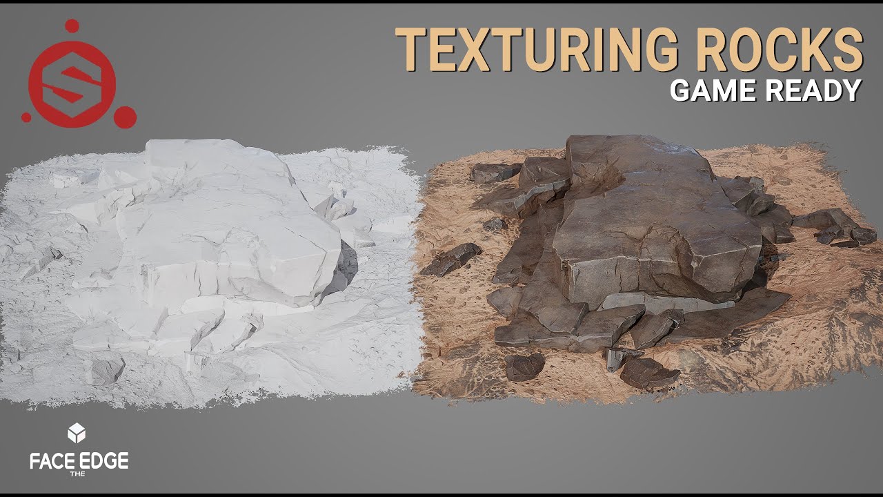 Texturing rocks in Substance Painter for Beginners  [timelapse]