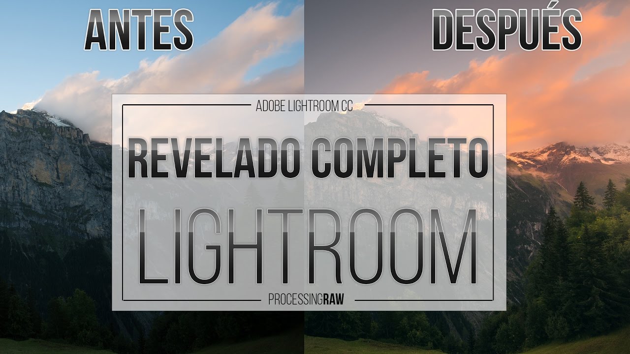 Revela un RAW de un atardecer 