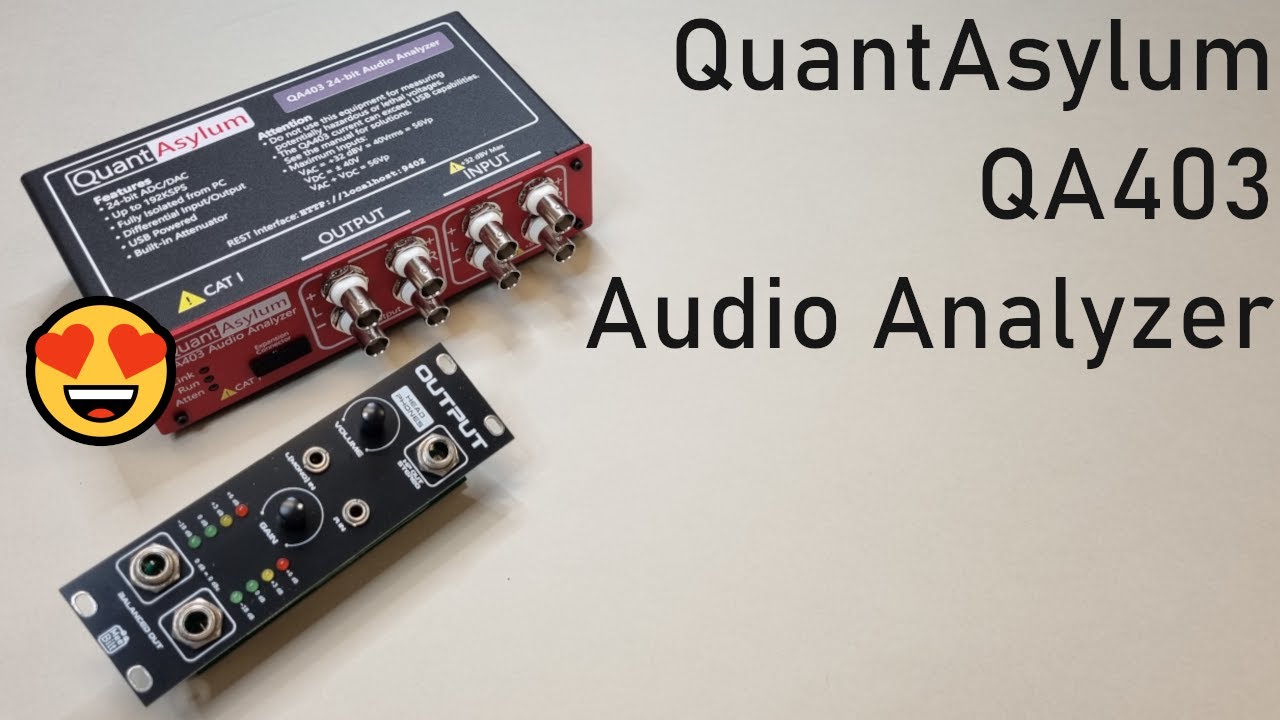 Аудиоанализатор QuantAsylum QA403 против выходного модуля