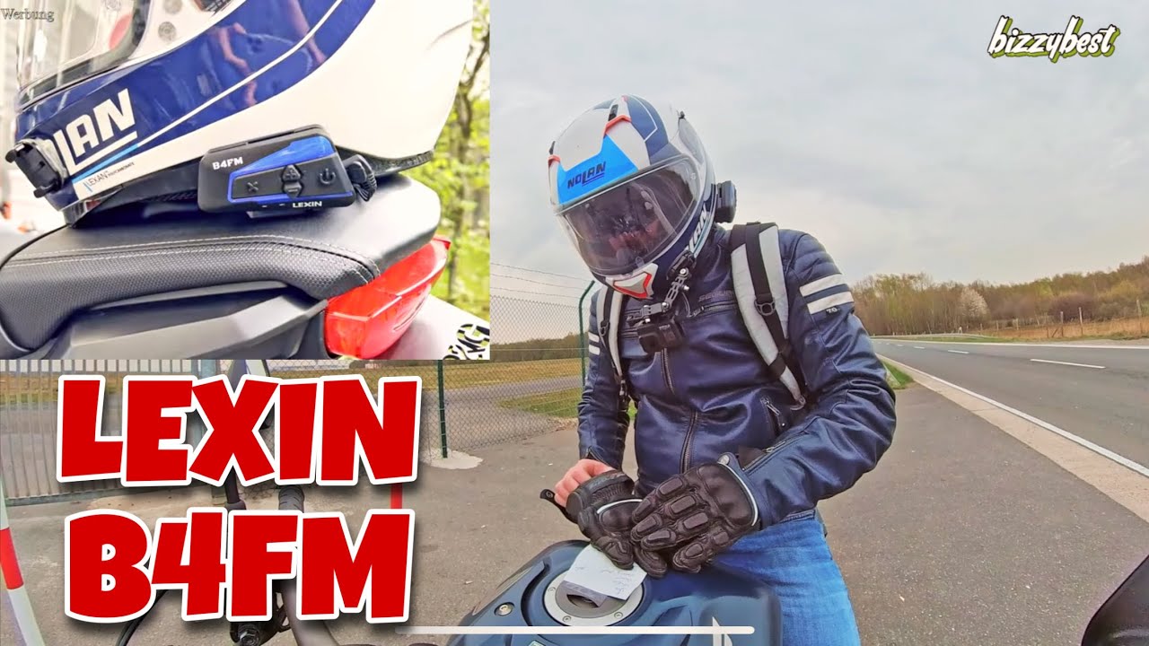 Der Hammer: LEXIN B4FM Intercom Motorrad Headset - Bluetooth - 10 Fahrer - Test - Helmmontage