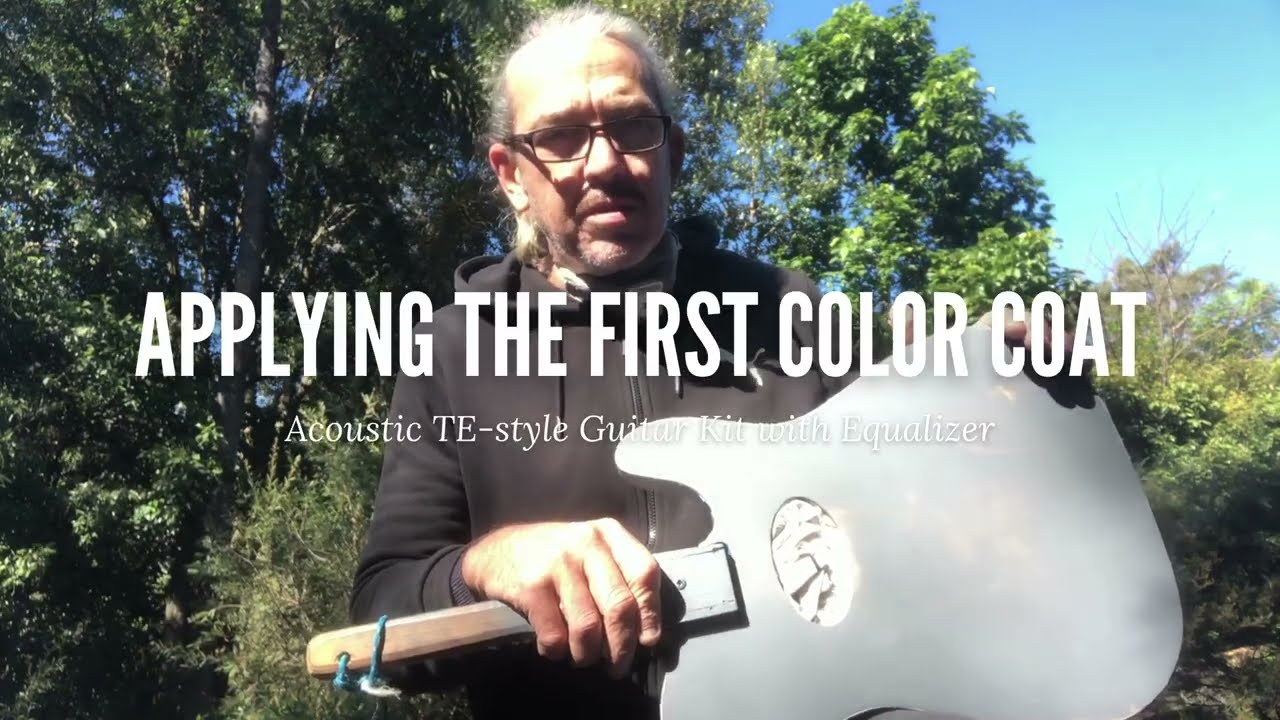 Part 15: Applying the First Color Coat | Acoustic Guitar Kit with Equalizer