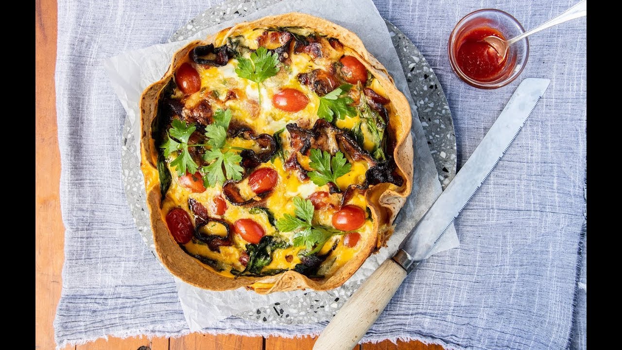 Tortilla Bacon & Egg Pie