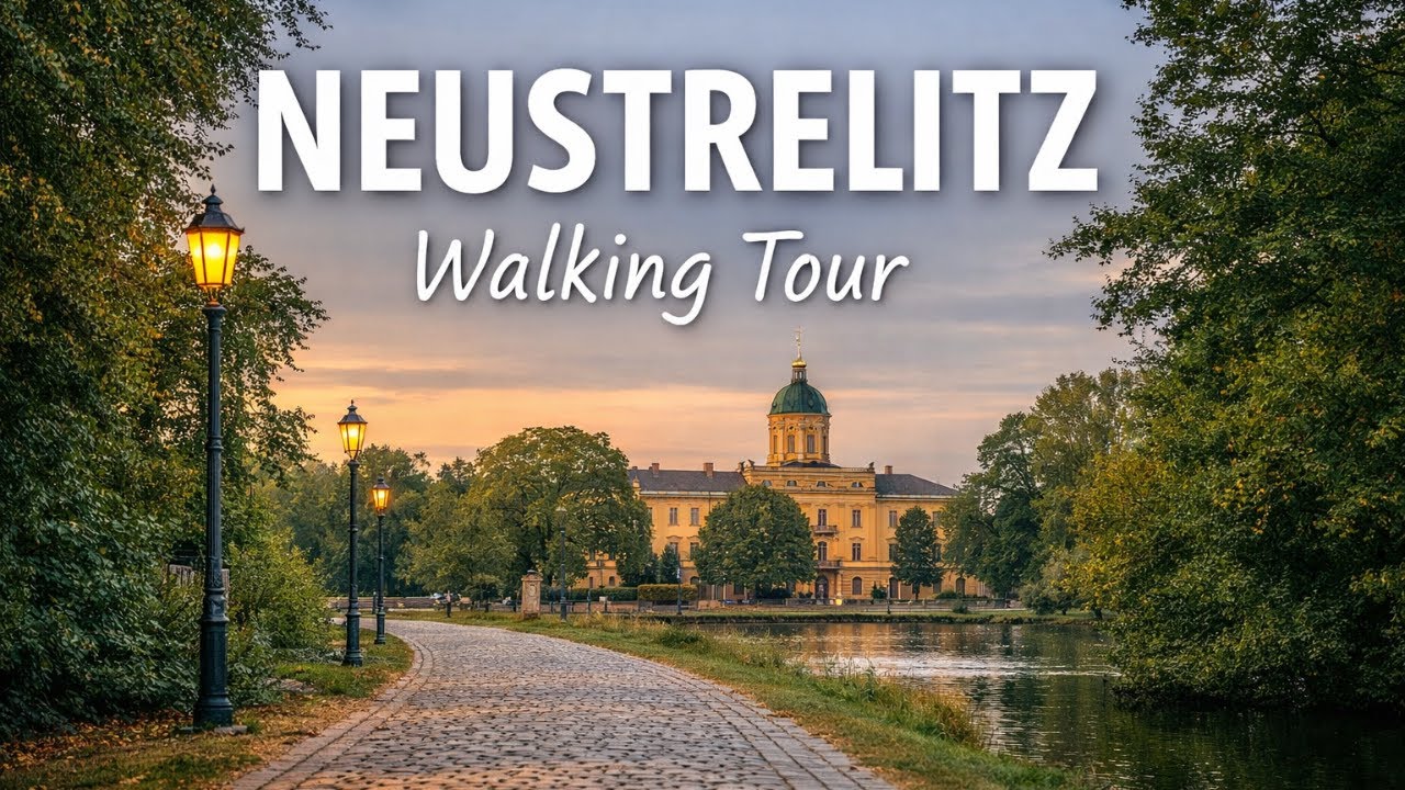 Neustrelitz Walking Tour 🌿 | Ruhiger Spaziergang durch die Stadt | 4K
