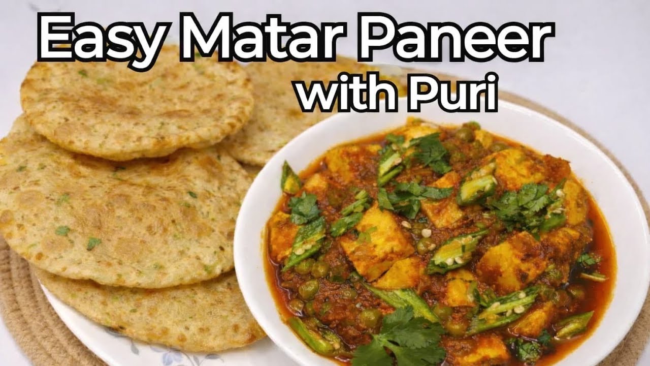 Matar Paneer with Puri | Classic Indian Comfort Food | Full step by step guide |