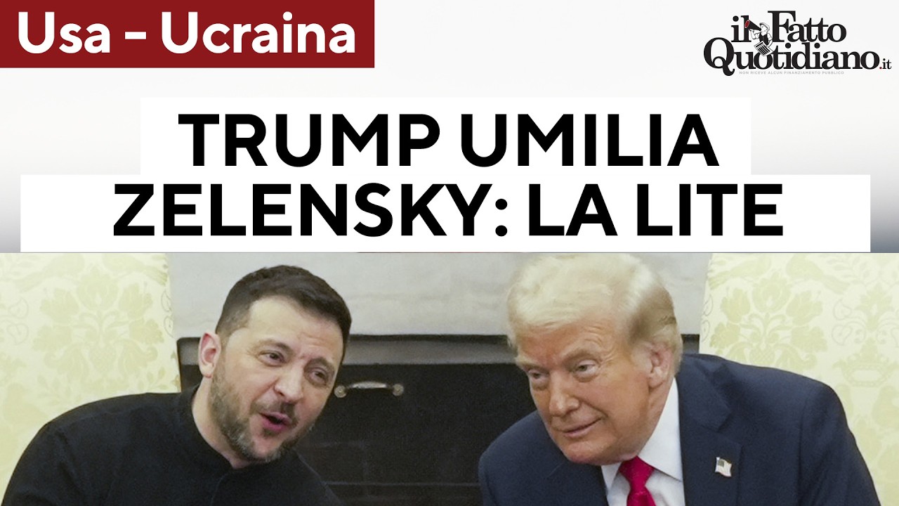 Dalla accuse alla lite, i cinque minuti dello scontro tra Trump a Zelensky (sottotitoli italiano)