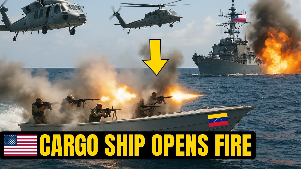 Narco-Boat Fires Machine Guns at Coast Guard — 3 Helicopters, 2 Destroyers Destroy All 5 Vessels...