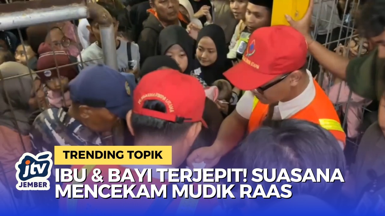 Ibu dan Bayi Terjepit Kerumunan di Pelabuhan Jangkar