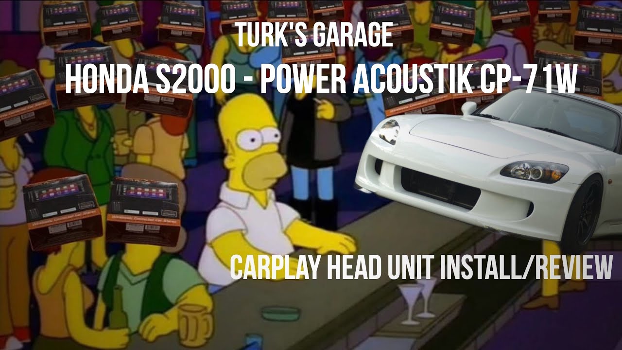 S2000 Power Acoustik CP-71W CarPlay Head Unit Install & Review | AP1/AP2 Stereo Upgrade