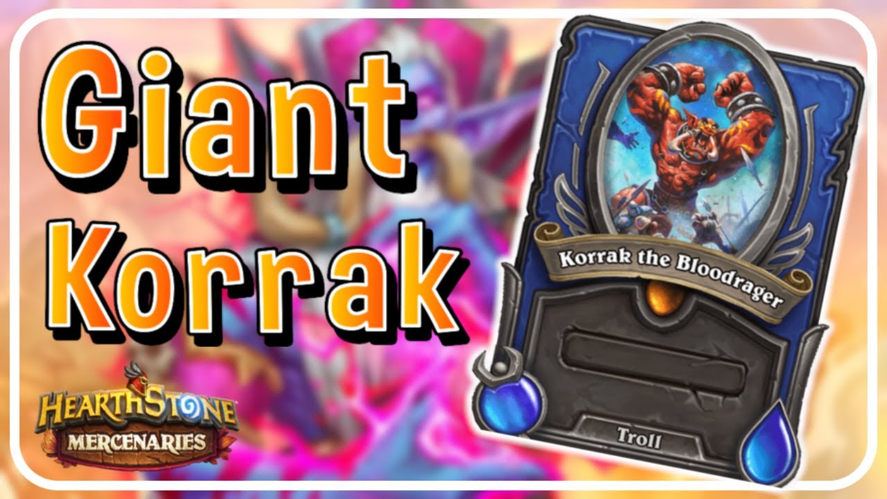 SO MUCH HEALTH with this Korrak comp!! | Hearthstone Mercenaries |