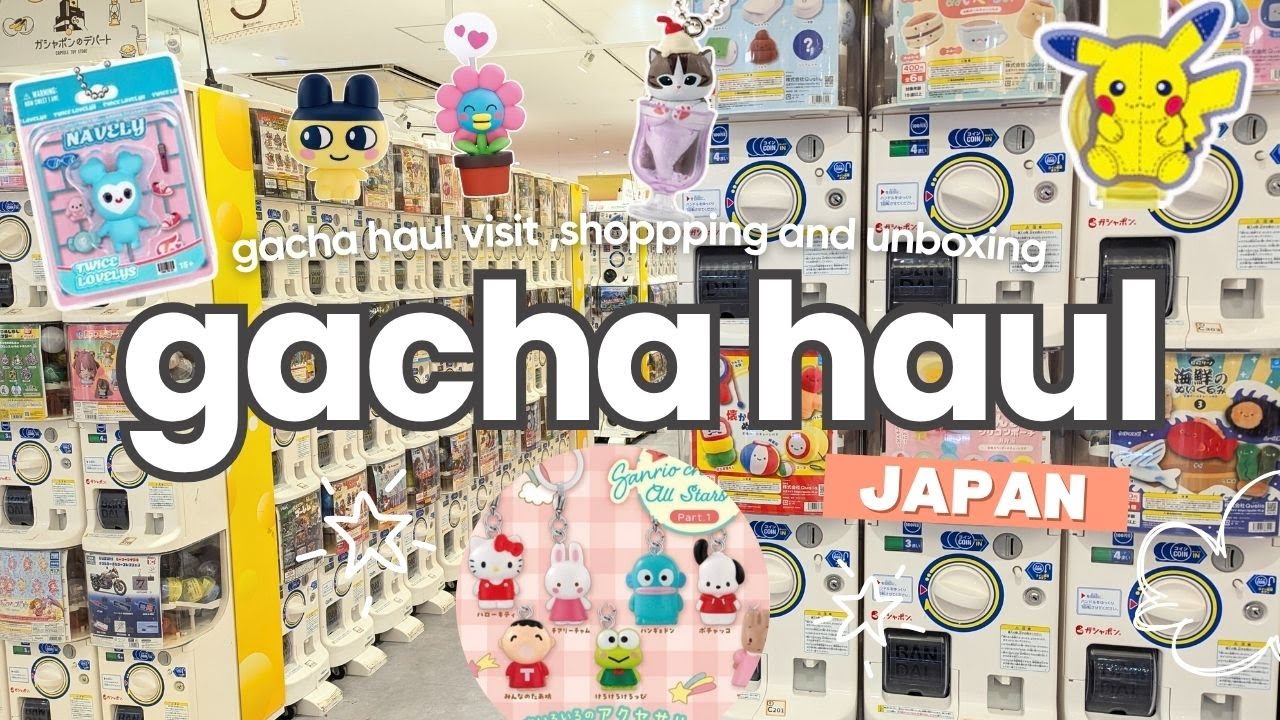 gacha haul in japan🇯🇵 | sanrio,tamagotchi,mofusand,pokemon | unboxing