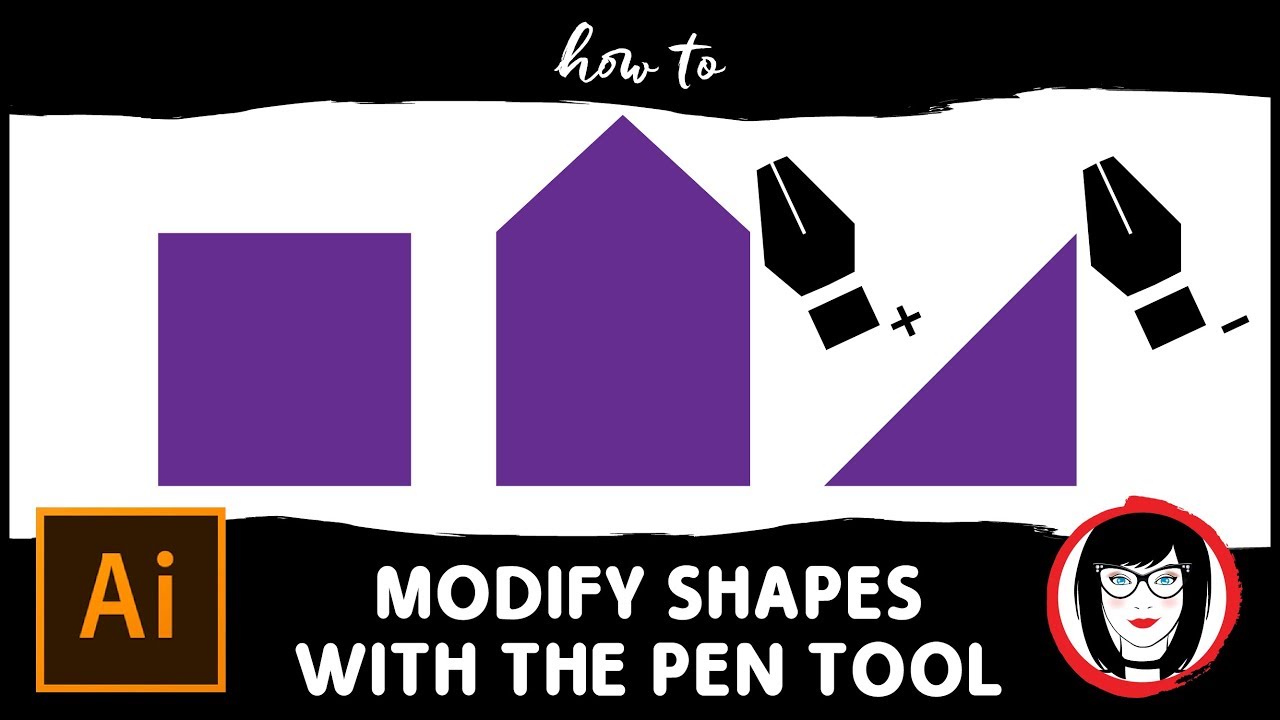 How to modify shapes with the PEN TOOL in Illustrator CC