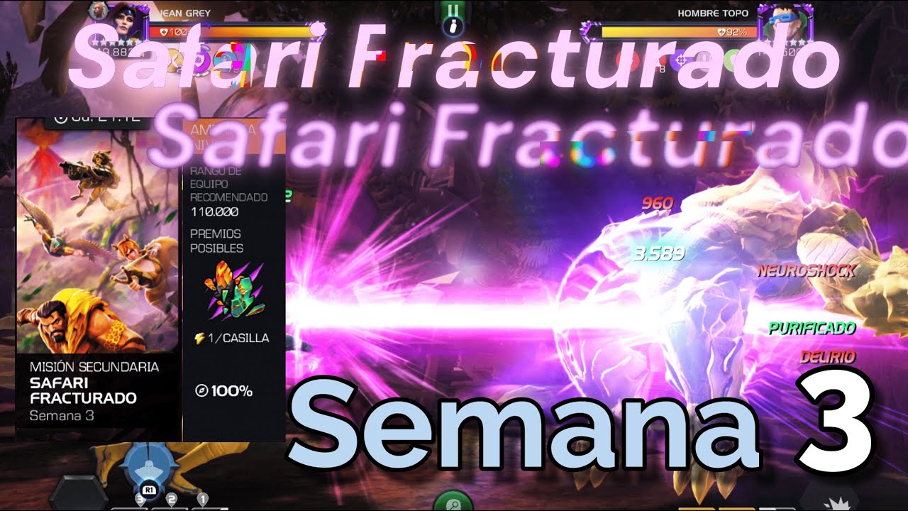 El mejor equipo para la Semana 3 de Safari fracturado - MCOC