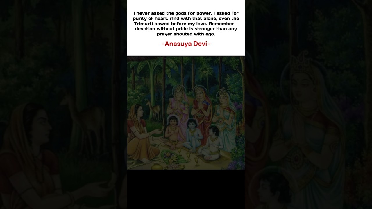 Anasuya Devi who turned bramha , Vishu and shiva into children#devi#vishnu#brahma#shiv#krishna#shiva