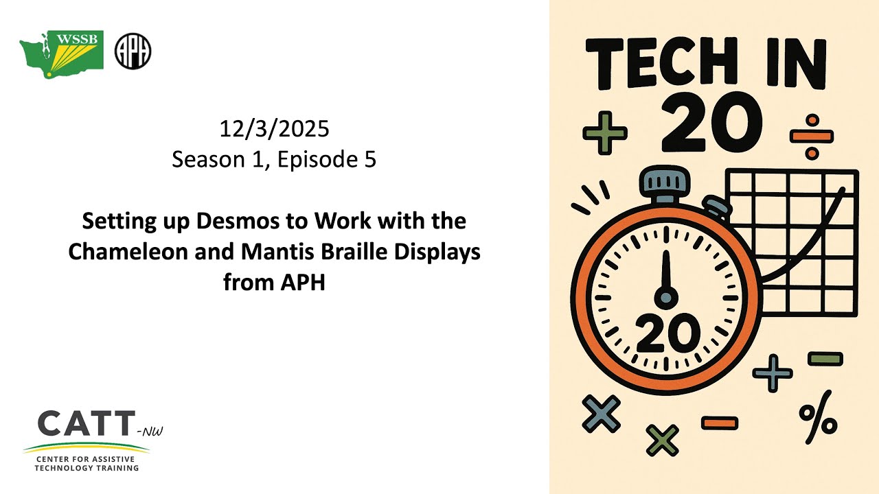 Setting up Desmos to Work with the Chameleon and Mantis Braille Displays from APH