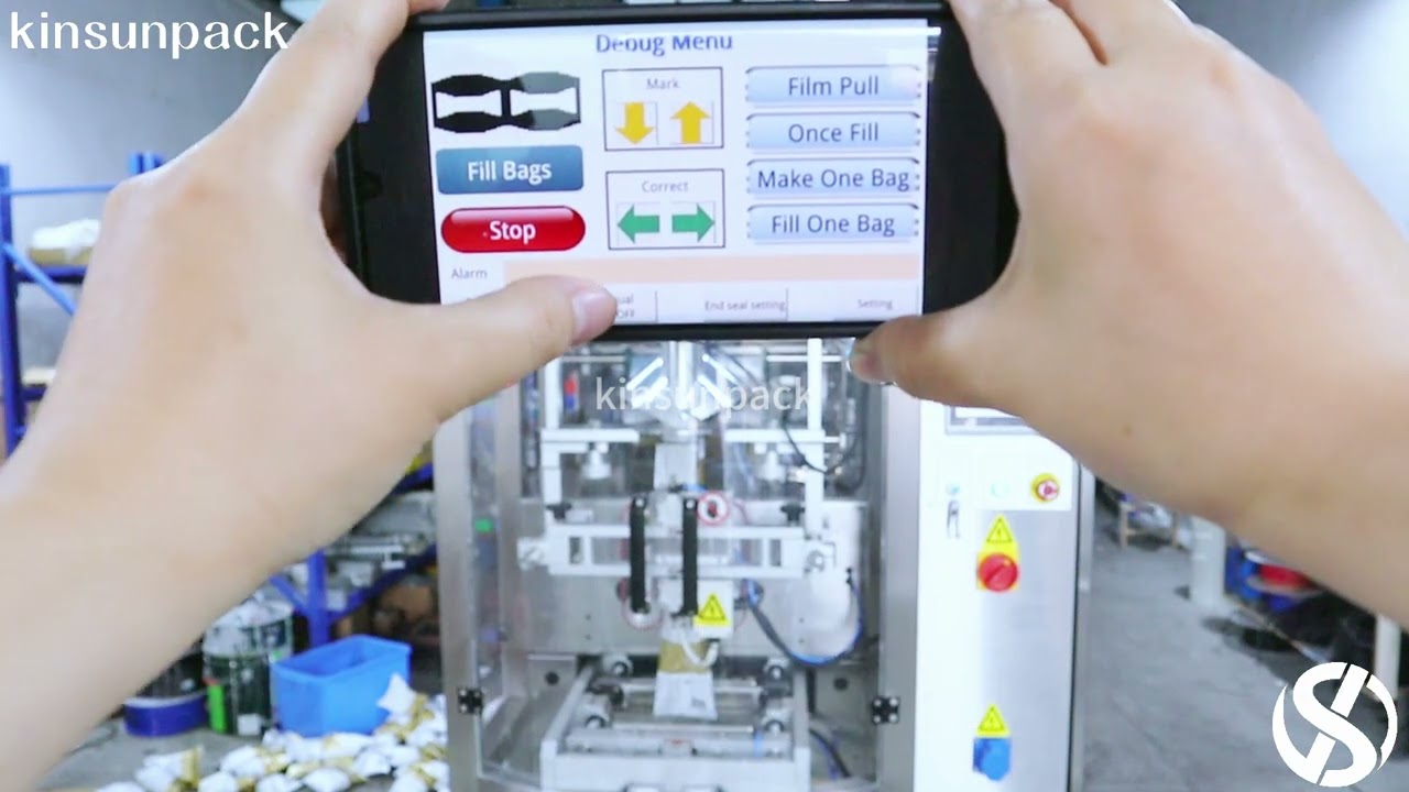 WIFI remote control vertical packaging machines with Videojet 6330 date printer N2 influshing device