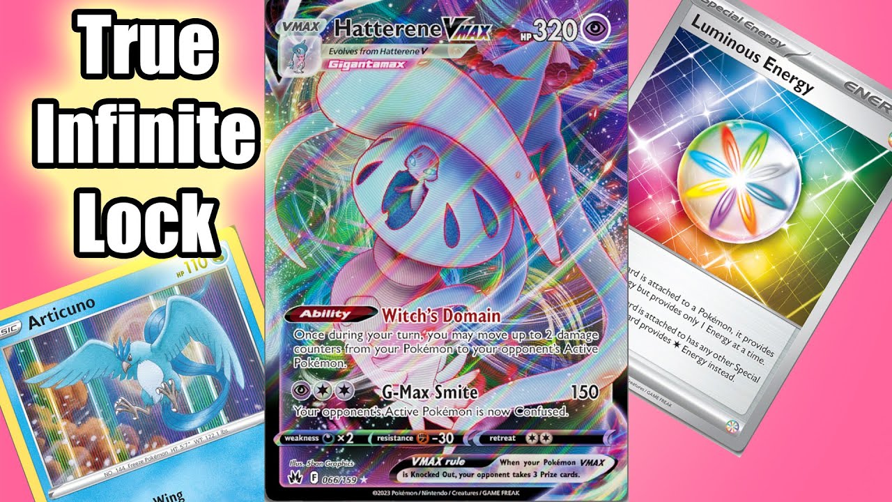 Opponent NEVER Attacks! TRUE Permanent Lock HATTERENE Vmax and Articuno Deck