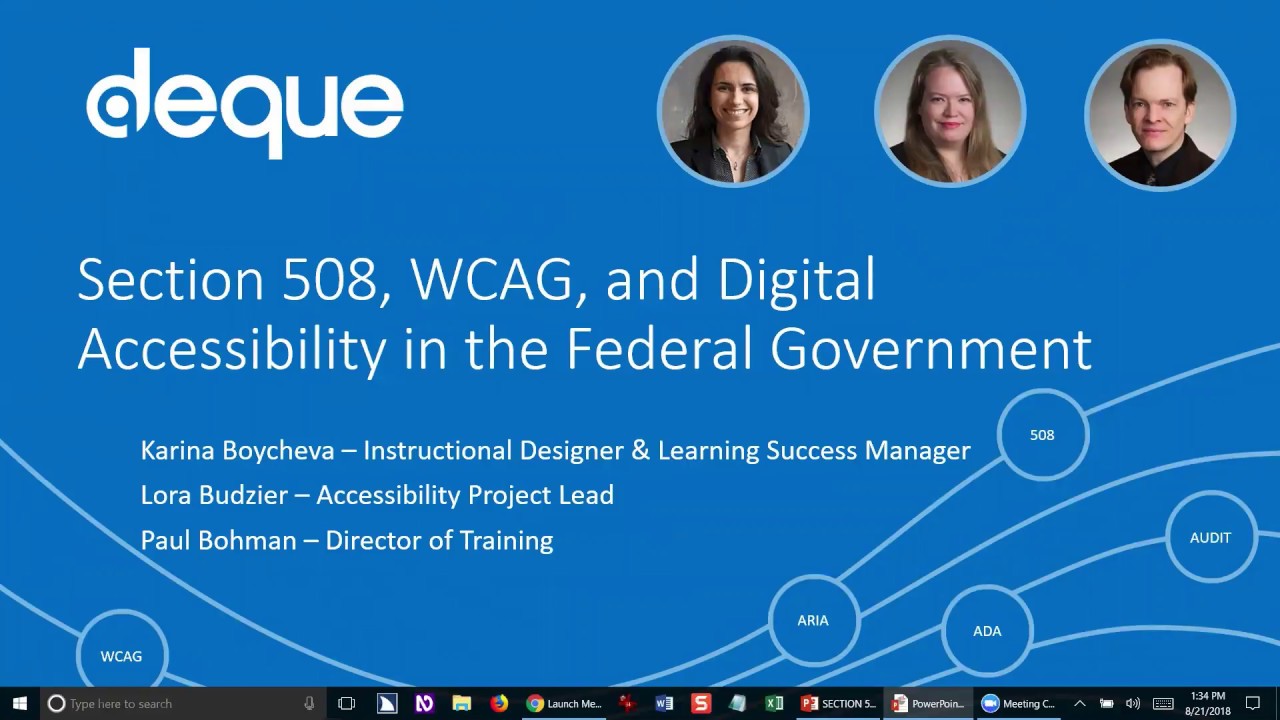 Section 508, WCAG 2.0 and Digital Accessibility in the Federal Government