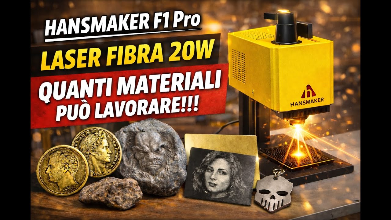 Hansmaker F1 Pro – Ho messo alla prova il laser fibra 20W su tantissimi materiali