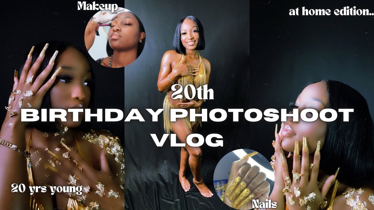 20th Birthday Photoshoot Vlog✨: At Home | Makeup,Hair,Nails +Picture Reveal | Sincerely, That Girl ♡