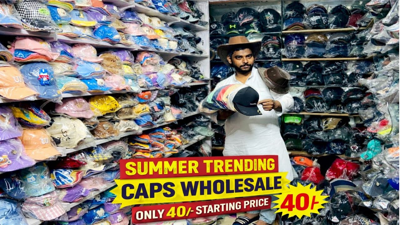 Caps ₹40 से | Summer Caps Wholesale Market | Mens Caps Store Mumtaz market | Mens Accessories 