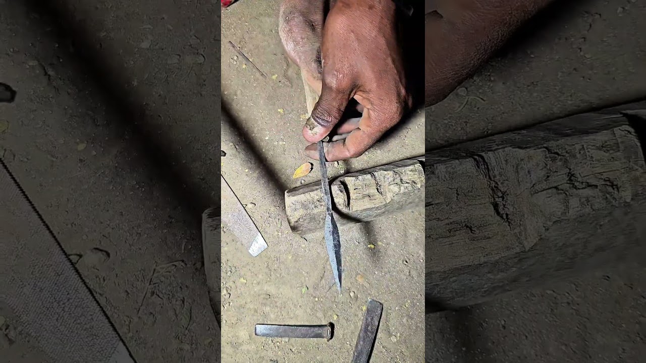 Arrowhead 🔨 🇹🇿 #blacksmith #skills #metal #datoga #tribe #tanzania