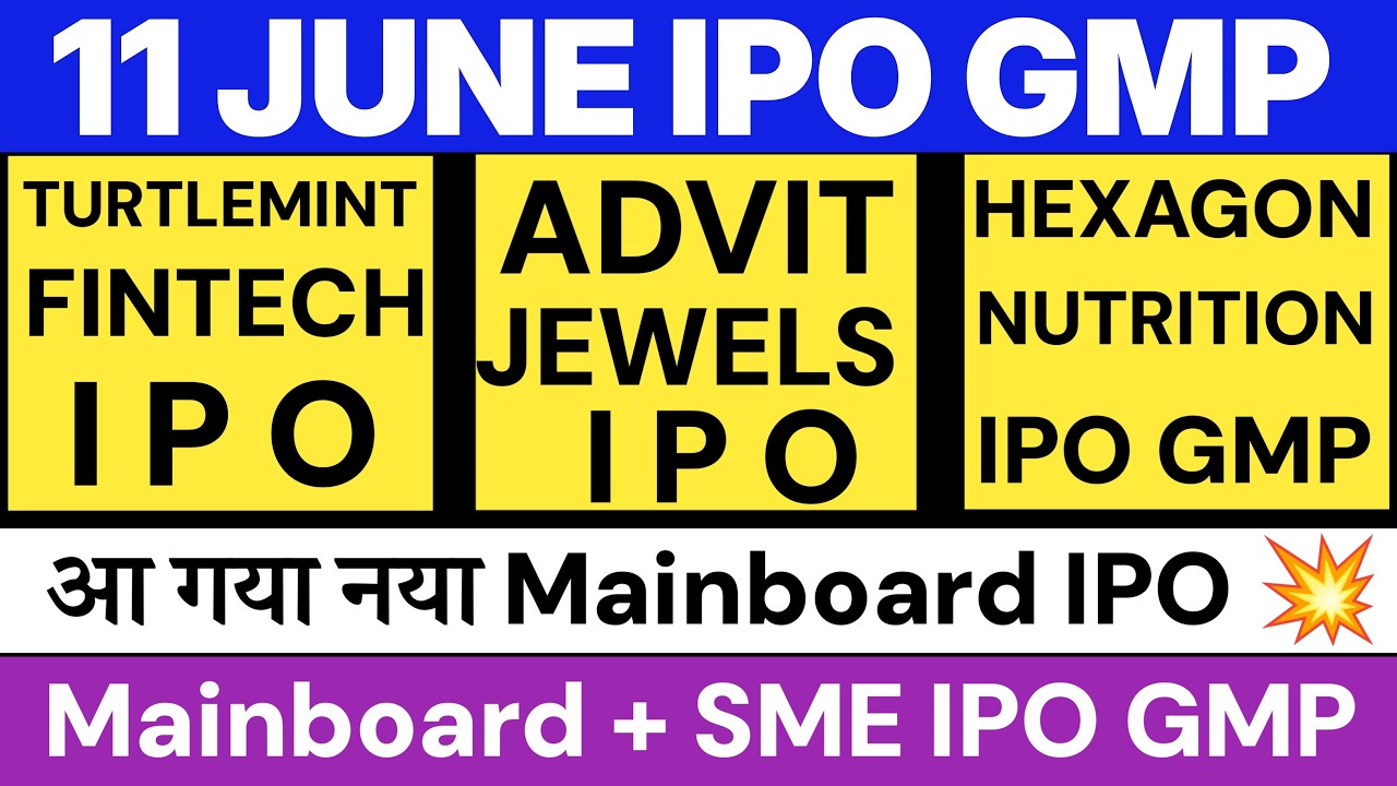 Turtlemint Fintech IPO 🔥| Advit Jewels IPO | Susan Electricals IPO GMP | Horizon Reclaim IPO GMP 🔥