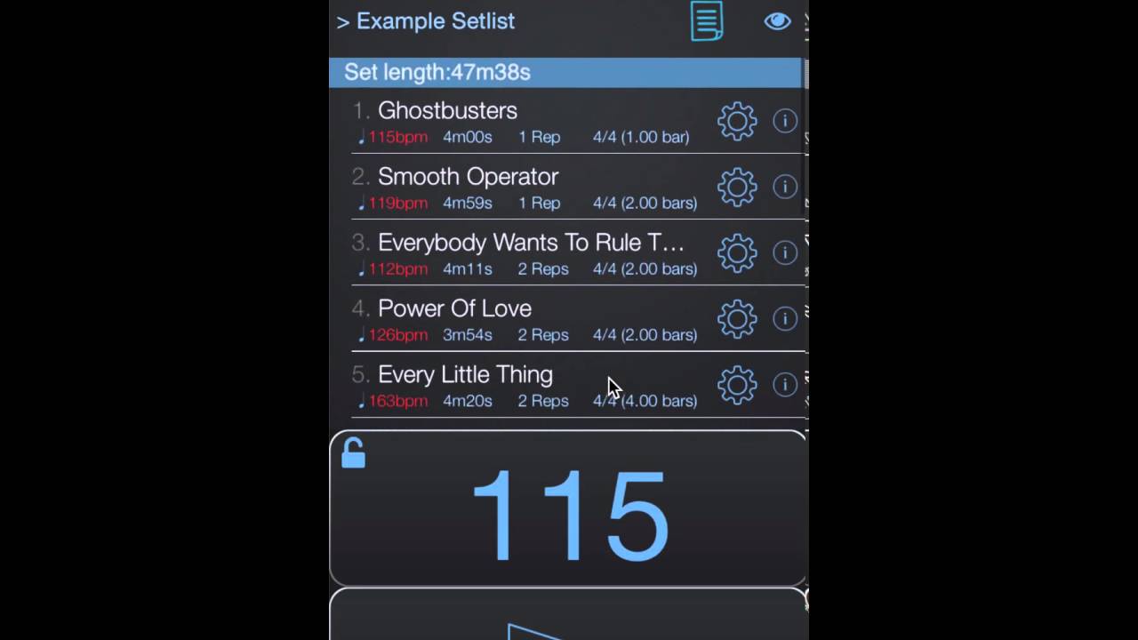 Creating a Band Setlist - 