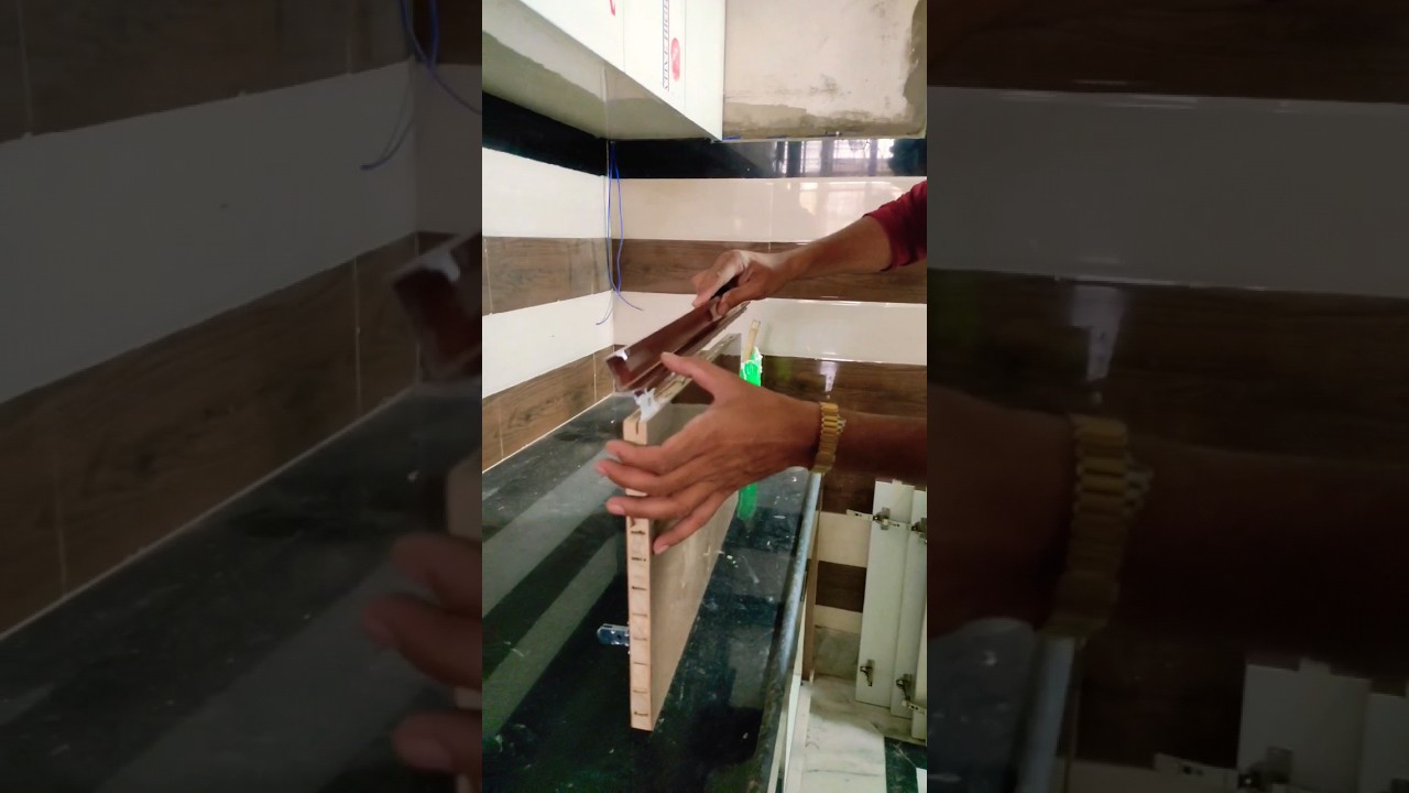 G profile handle Kaise lagaen modular kitchen design 