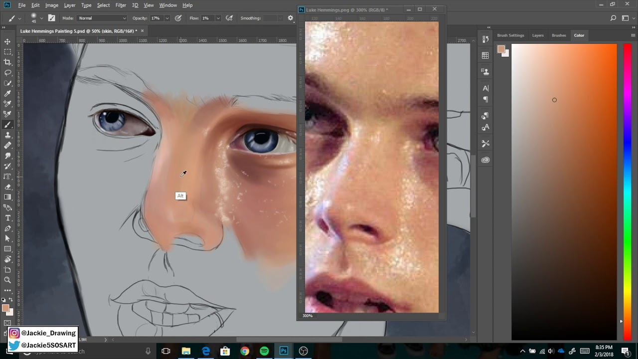 Speed Painting Luke Hemmings @Luke5SOS @5SOS