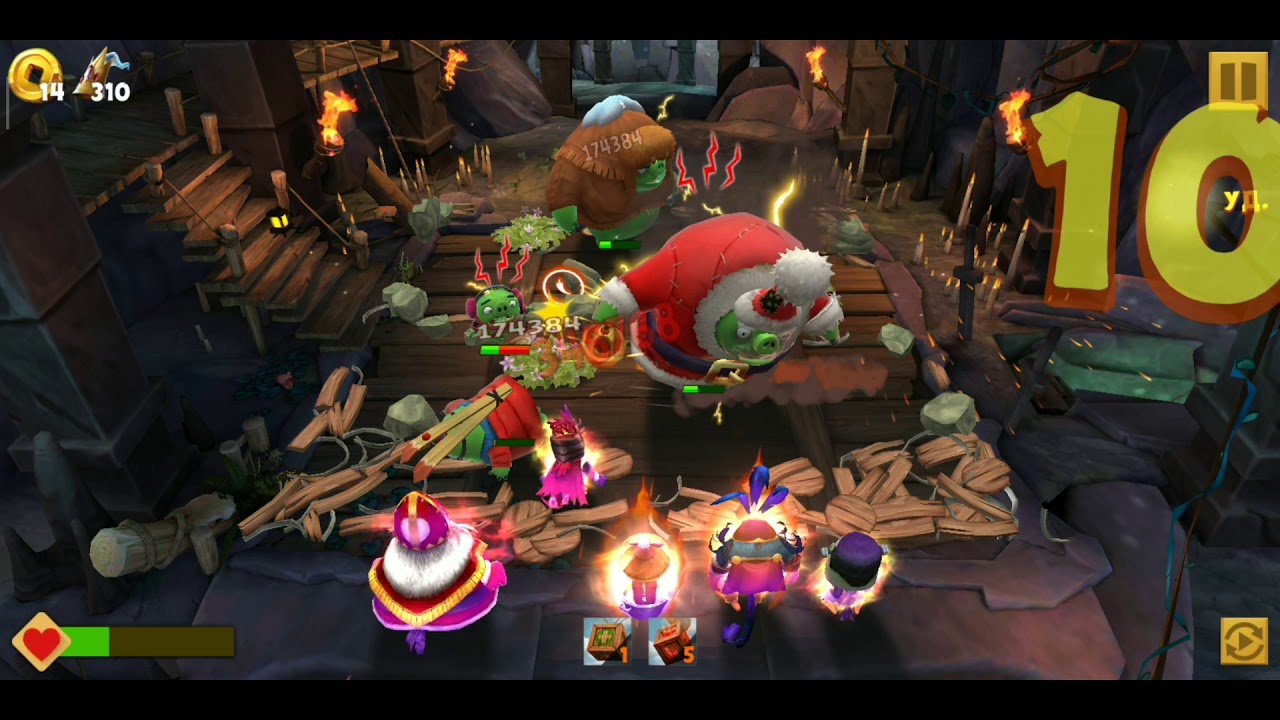 Angry Birds Evolution: gameplay event Klaus lvl100 20.12.2019