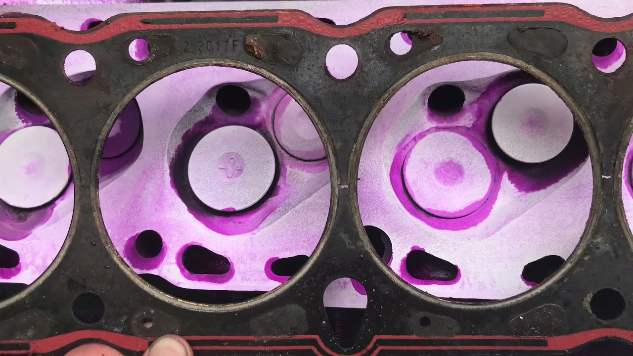 How to use dye penetrant to identify engine head cracks and assess head flatness Part 4 Ford Pinto