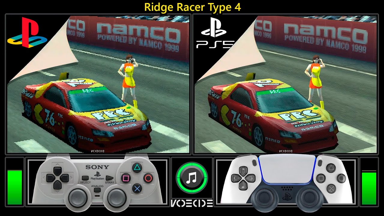 Ridge Racer Type 4 (PlayStation vs PlayStation 5) Gameplay Comparison