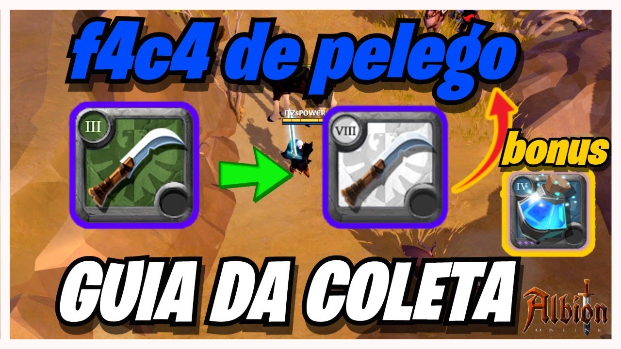 COMO UPAR A COLETA de F4C4 DE PELEGO ATE O TIER 8 GUIA DO INCIANTE | ALBION ONLINE