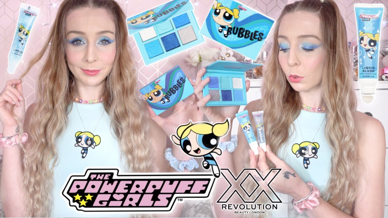 BUBBLES POWERPUFF GIRLS MAKEUP REVOLUTION 💙 EASY HALLOWEEN LOOK