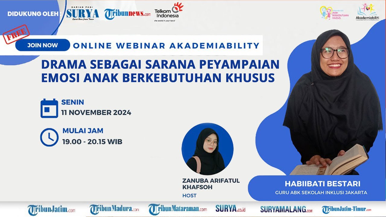 🔴DRAMA SEBAGAI SARANA MEMAHAMI EMOSI ANAK BEKEBUTUHAN KHUSUS - Diskusi #Akademiability