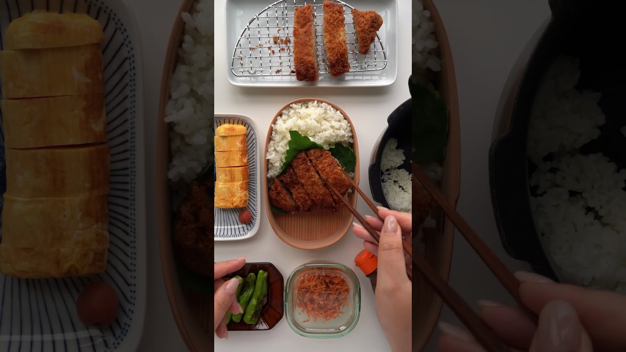 Today&rsquo;s bento for my husband🐻 | Pork Katsu #bento #lunchbox