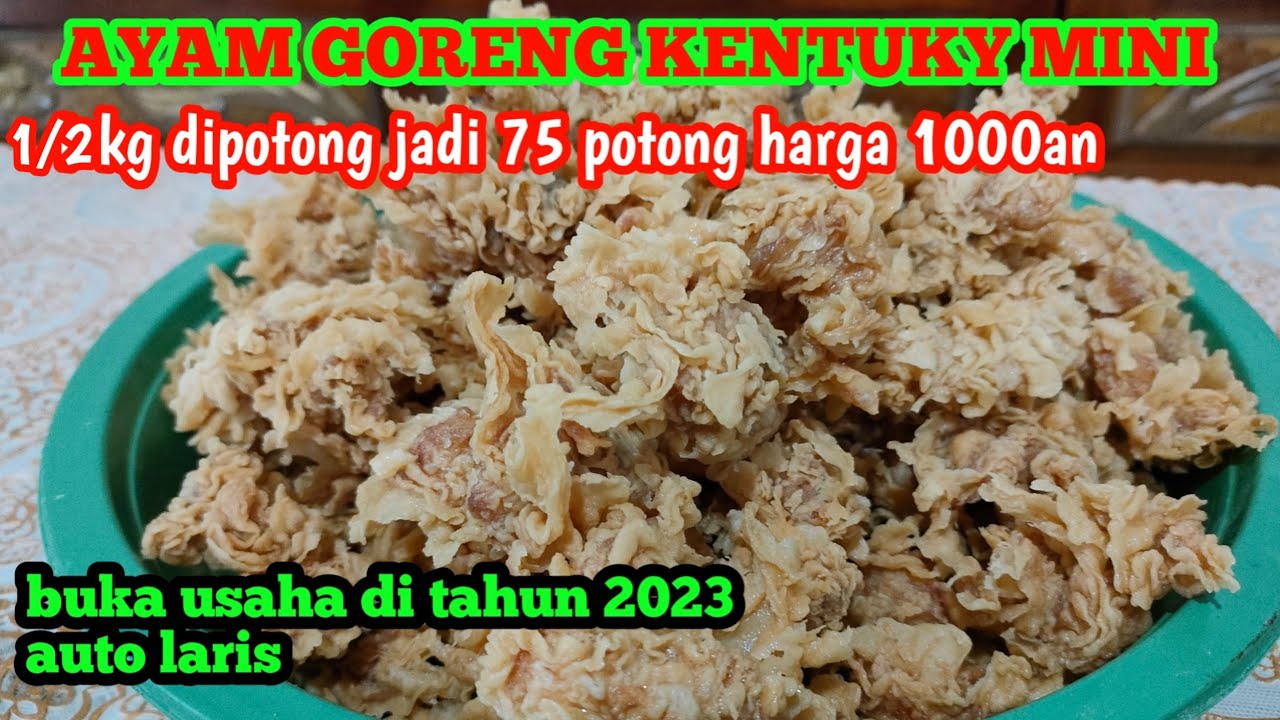 AYAM GORENG CRISPY MINI DI JUAL SERIBUAN// SETENGAH KILO DIPOTONG JADI 75 POTONG