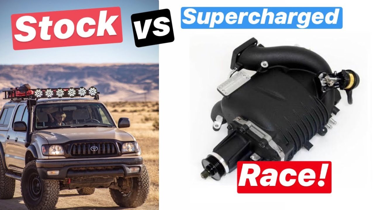 1st gen TACOMA DRAG RACE Supercharger vs no supercharger 1st gen tacoma