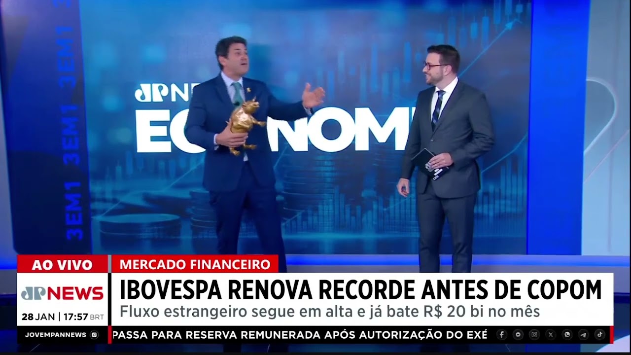 Ibovespa renova recorde, sobe 1,52% aos 184.691 pontos antes de Copom: Fechamento Touro de Ouro